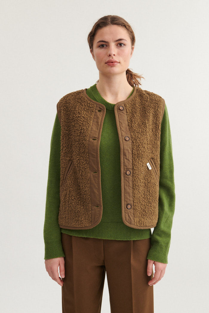 Basic Apparel Ida Vest Veste 181 Capers Green